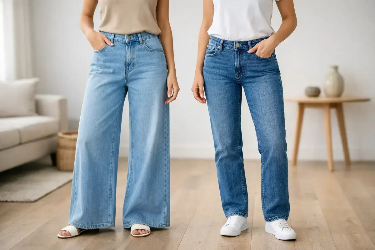 Wide Leg Versus Straight Jeans: Which Fits You?