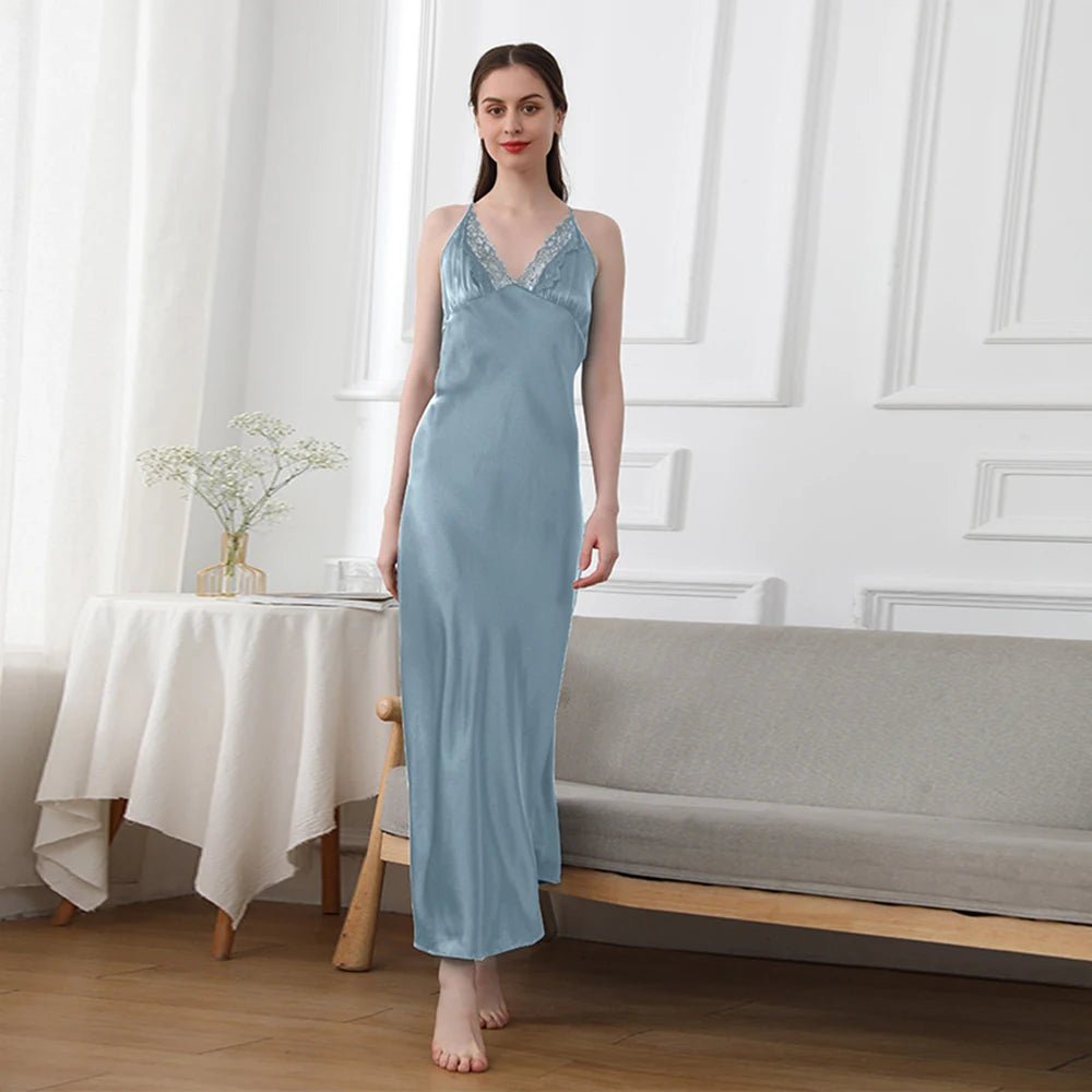 19mm Mulberry Silk Nightgown | 100% Pure Silk | 10 Colours | XS–3XL - Windia