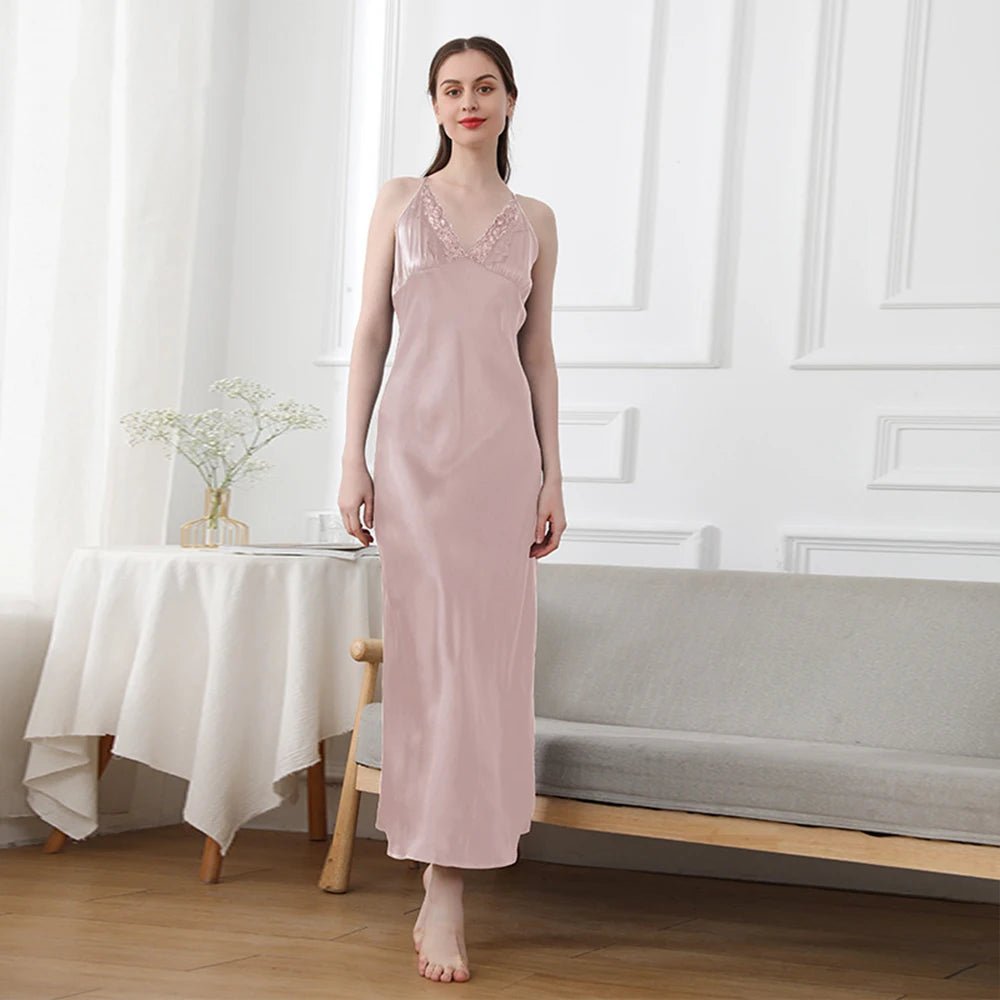 19mm Mulberry Silk Nightgown | 100% Pure Silk | 10 Colours | XS–3XL - Windia