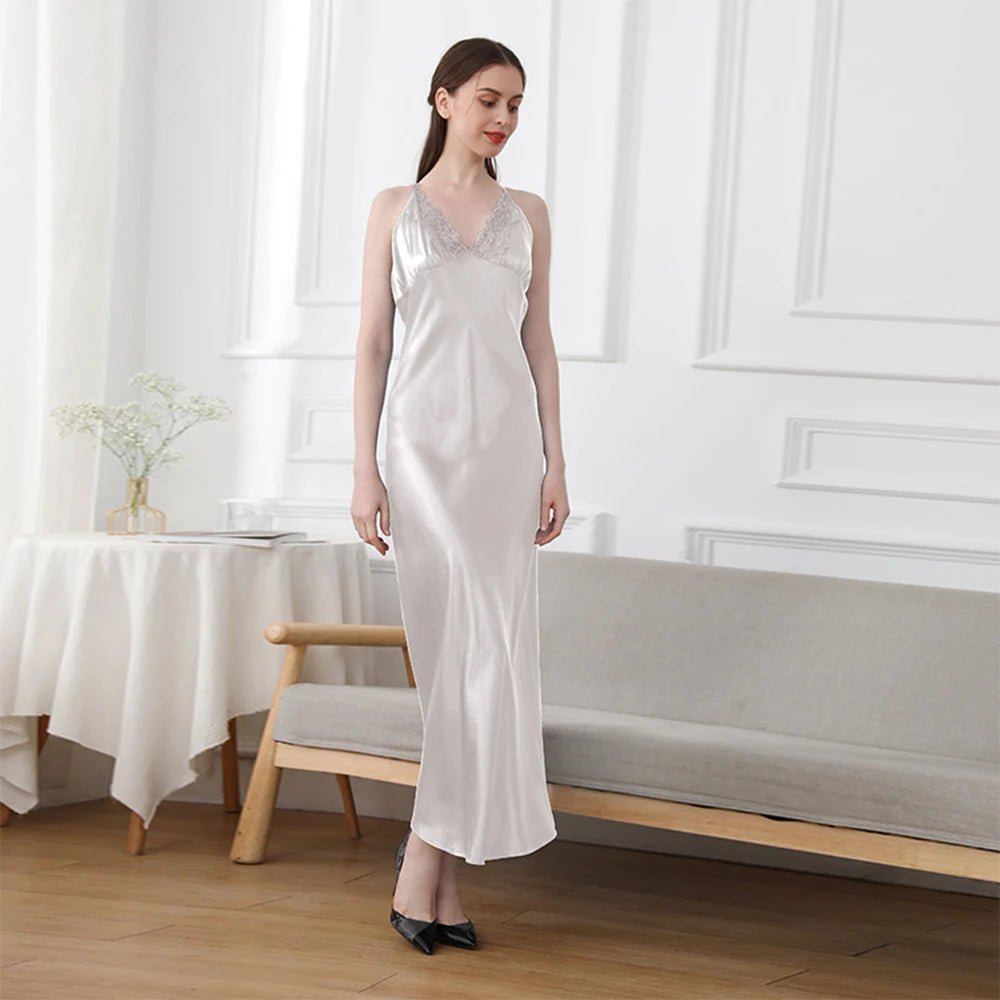 19mm Mulberry Silk Nightgown | 100% Pure Silk | 10 Colours | XS–3XL - Windia