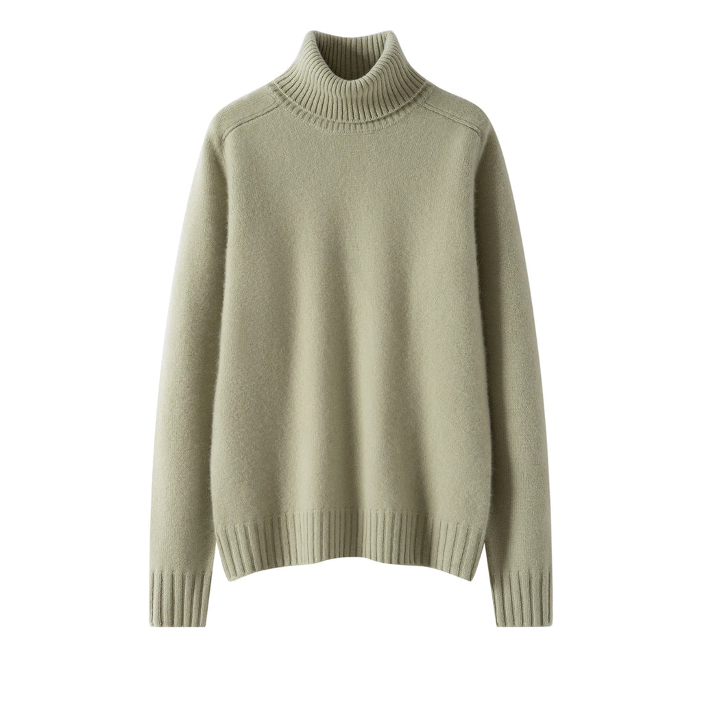 Women's 100% Cashmere Turn-Down Collar Sweater