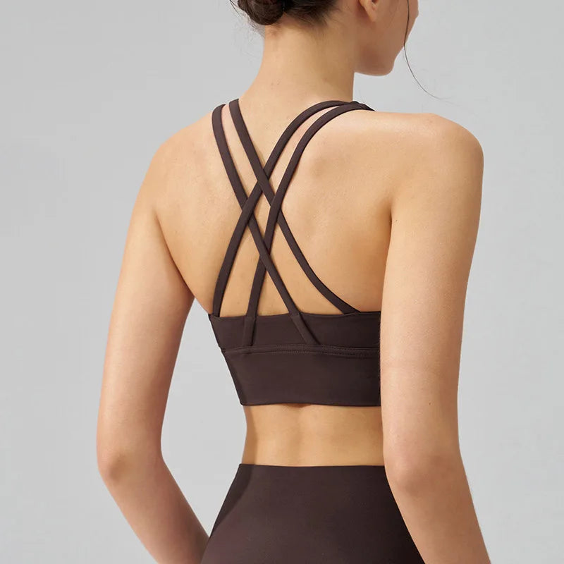 Women's Sports Bra – Padded Wireless High Support Yoga Gym Bra