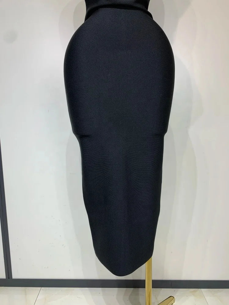 Black Embellished Bodycon Party Dress | Windia