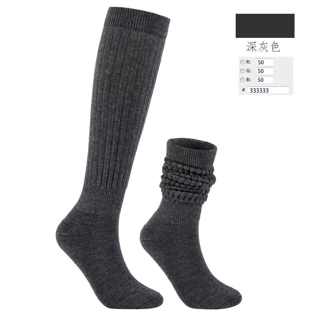 Women's Scrunch Crew Socks with Grip