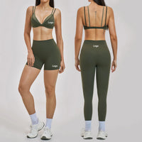Y2K Contrast Colour Women's Yoga Set – High Waist Gym & Fitness Activewear