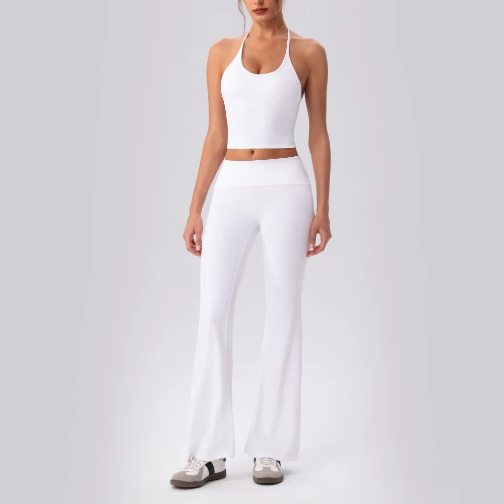 Women's V-Neck Wrap Top & High Waist Yoga Pants Set | 2 & 3-Piece Gym Outfit