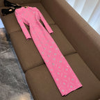 Hot Drilling Maxi Dress | Long Sleeve Party Dress for Women