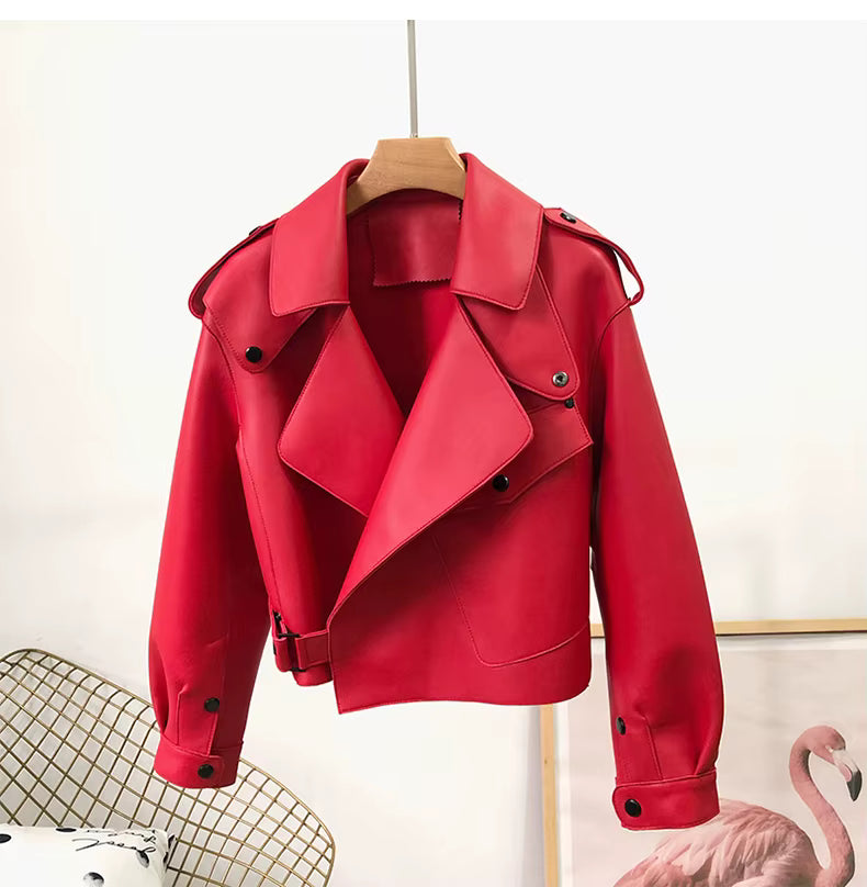 Lederbomberjacke für Damen