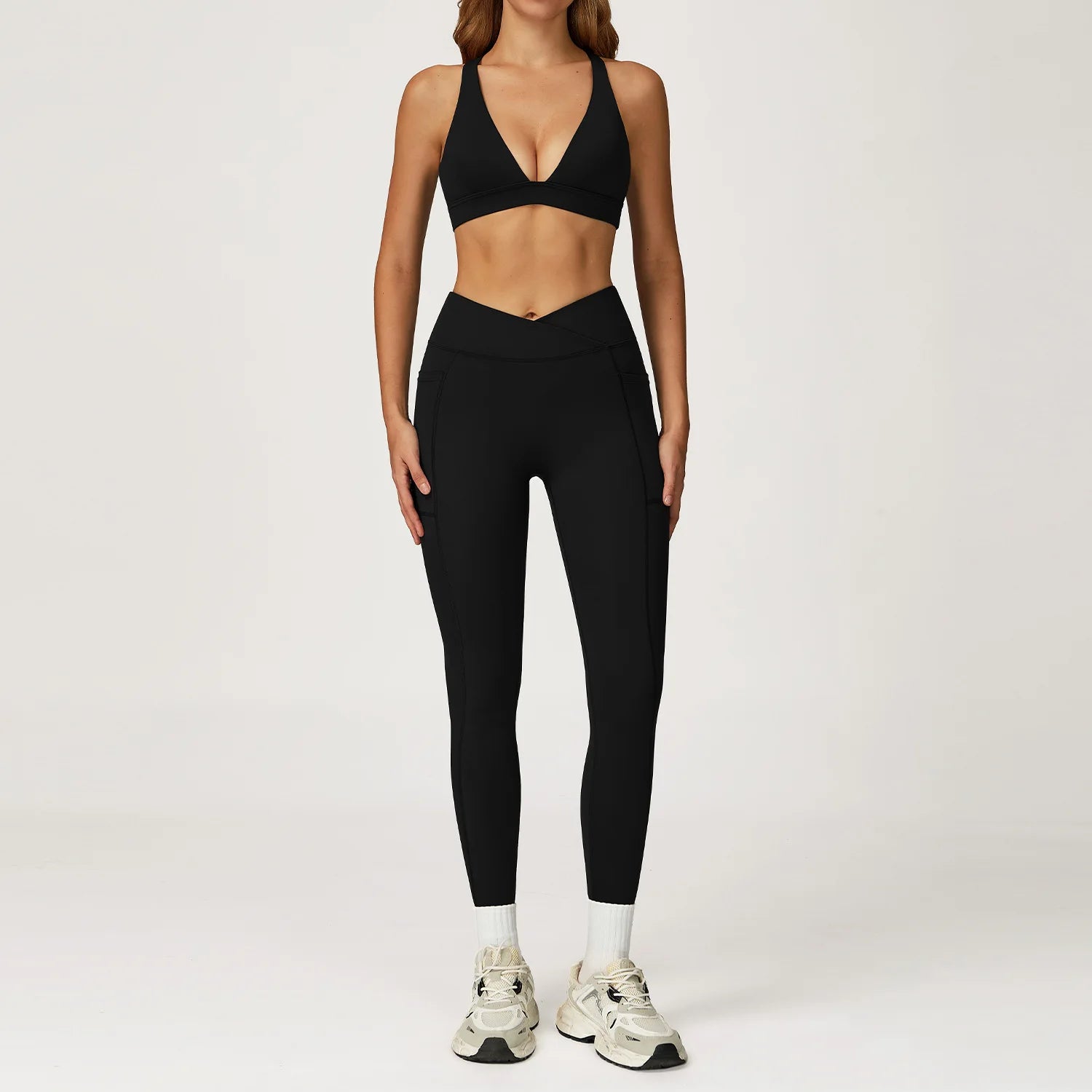 Women's Sports Bra & High Waist Gym Set | Shorts, Leggings or Flare