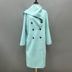 Women's Oversized Belted Scarf-Collar Coat