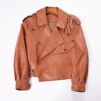 Sheepskin Leather Bomber Jacket - Windia
