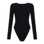 Women's V-Neck Flare-Sleeve Stretch Bodysuit