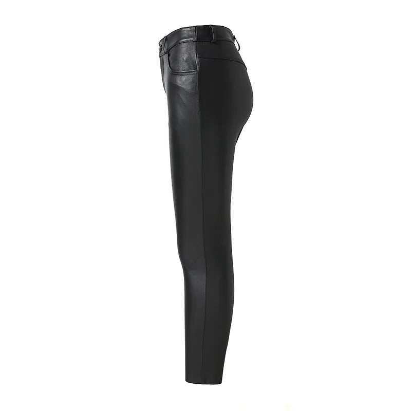 Women's Genuine Sheepskin Leather Motorcycle Pants