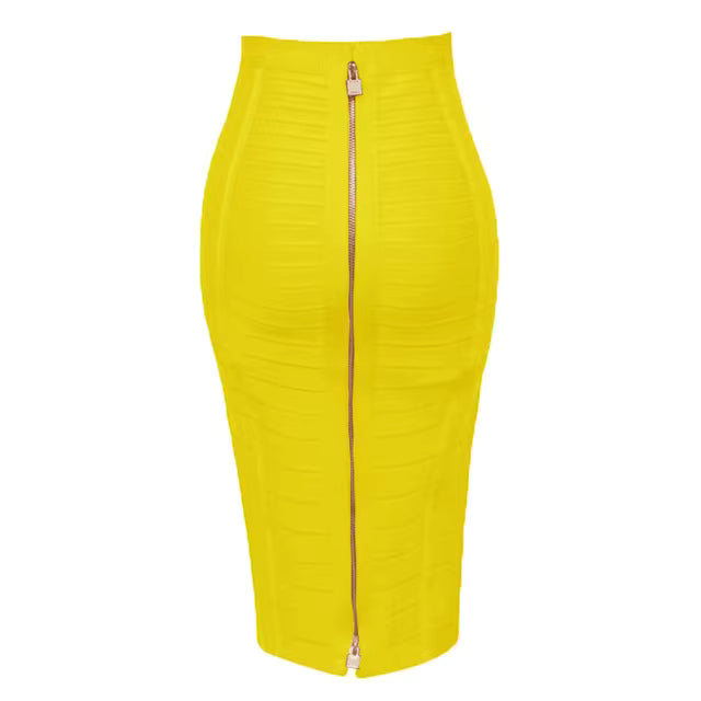 Damen Bleistiftrock mit hoher Taille und Stretch-Anteil