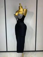 Black Embellished Bodycon Party Dress | Windia