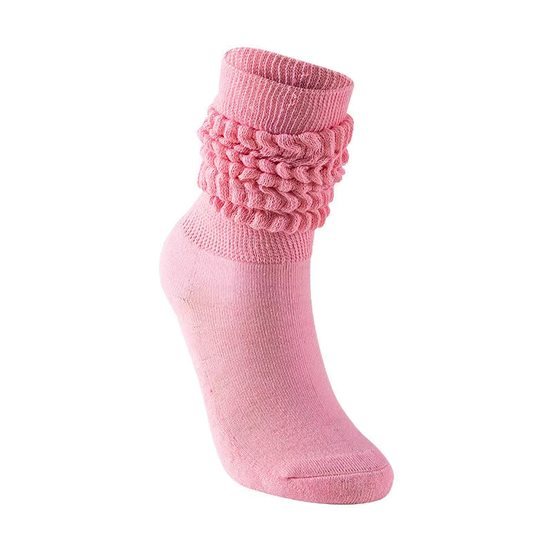 Women's Scrunch Crew Socks with Grip