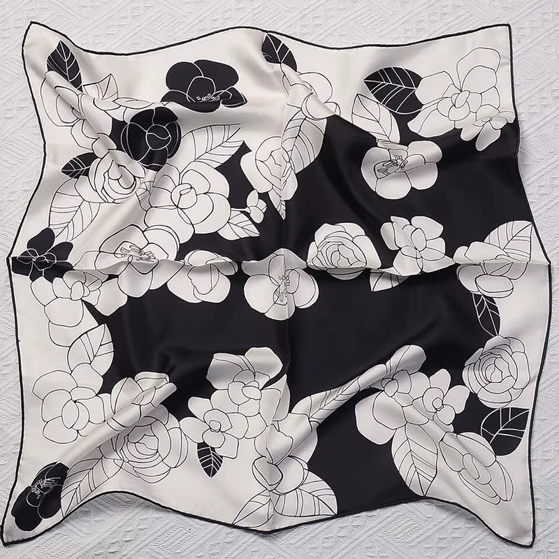 100% Silk Square Scarf – Luxe Mulberry Silk Head Wrap & Shawl for Women