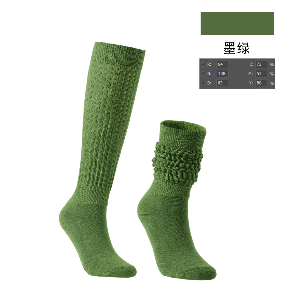 Women's Scrunch Crew Socks with Grip