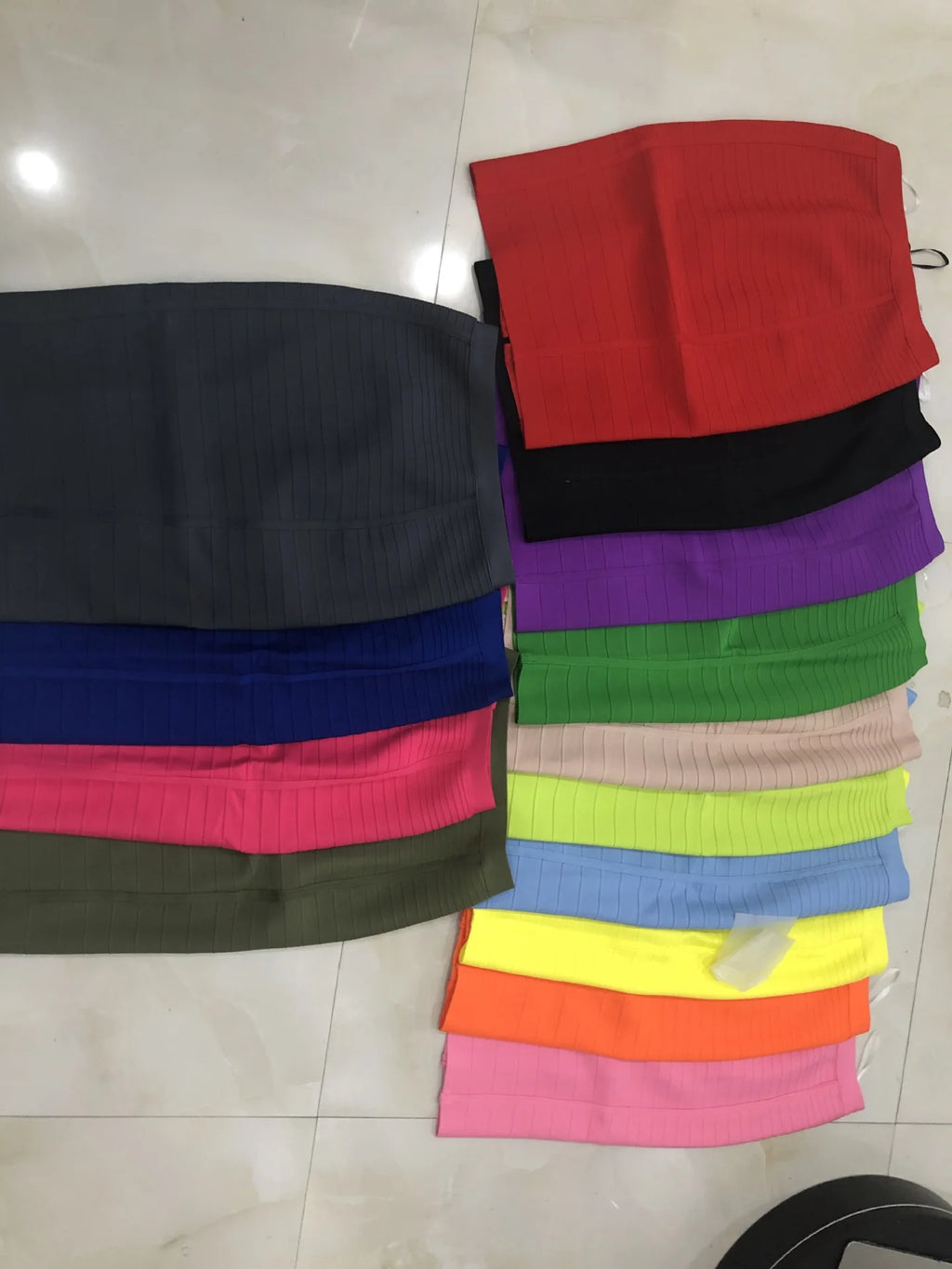 Women's High-Waist Stretch Midi Skirt