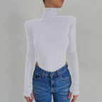 Women's Cutout Backless Long-Sleeve Bodysuit
