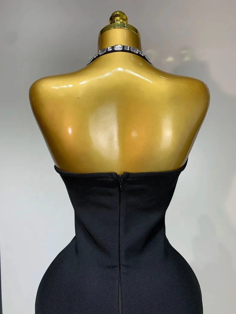 Black Embellished Bodycon Party Dress | Windia