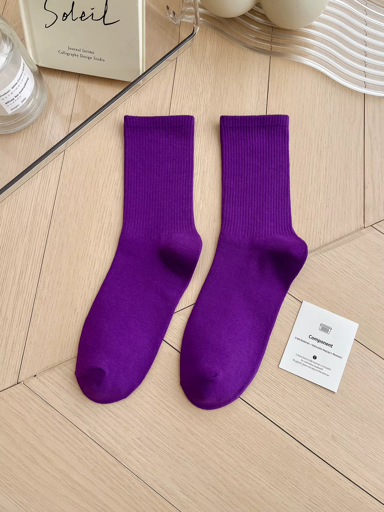 Women's Colorful Crew Socks –  Socks, One Size