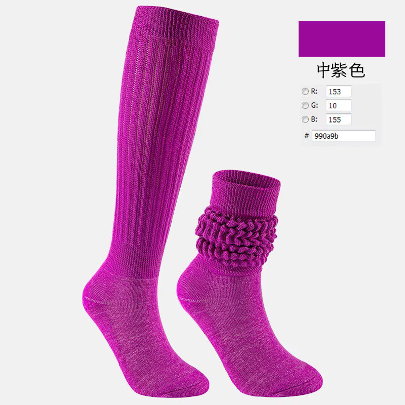 Women's Scrunch Crew Socks with Grip