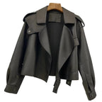 Women's  Leather Bomber Jacket