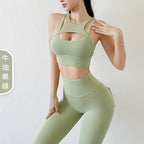High Stretch Push Up Sports Bra – Hollow Breathable Yoga & Running Bra