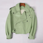 Sheepskin Leather Bomber Jacket - Windia