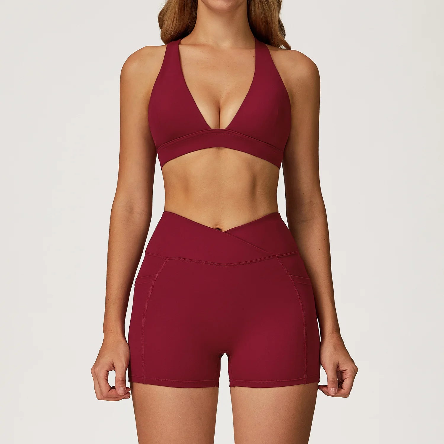 Women's Sports Bra & High Waist Gym Set | Shorts, Leggings or Flare