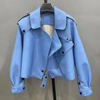 Sheepskin Leather Bomber Jacket