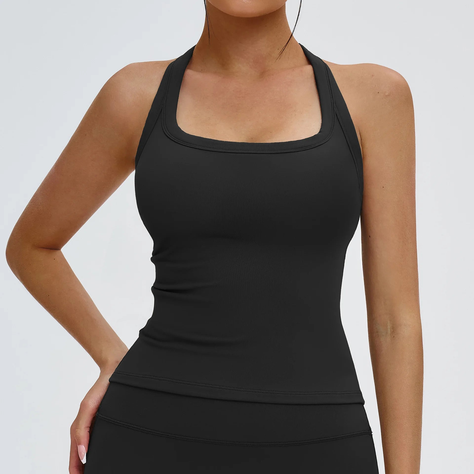 Beautiful Back Compression Vest Sports Bra – Wireless Crisscross Strap Activewear Top