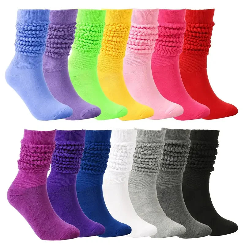 Women's Scrunch Crew Socks with Grip