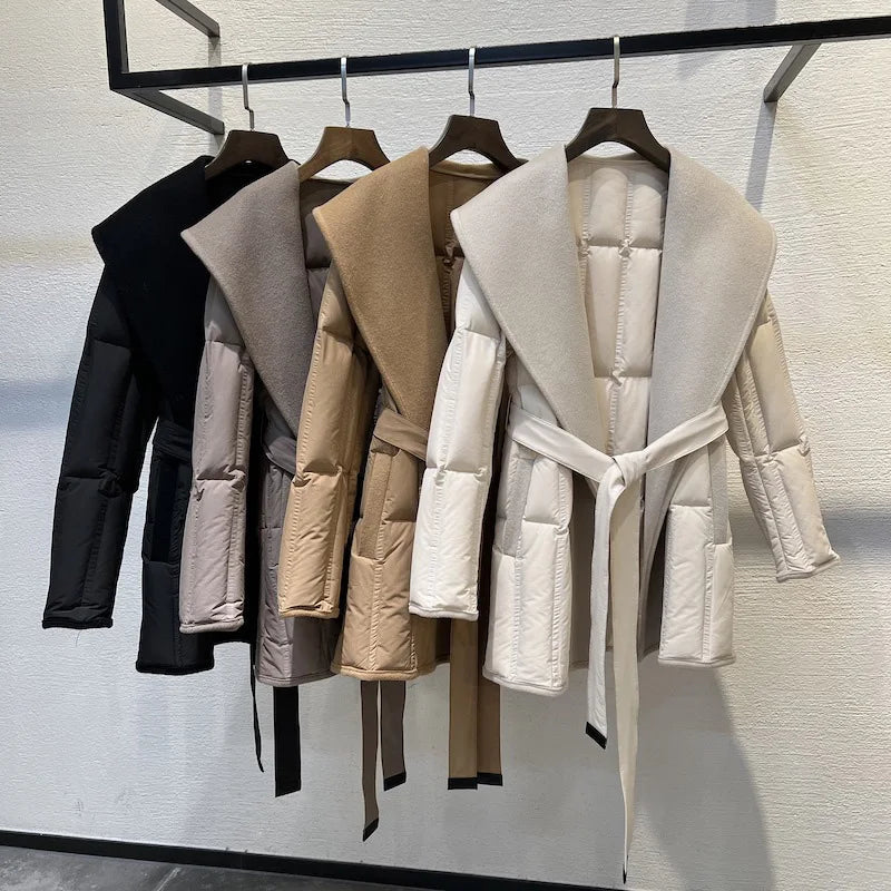 Women’s Winter Coat with Cashmere-Wool Collar
