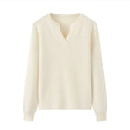 Luxury Slim Fit Long Sleeve Knitted Pullover – 100% Pure Cashmere Sweater for Women