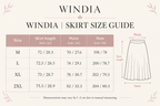 Women's Genuine Leather High-Waist A-Line Skirt | Windia | Size Chart