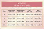 Shop Women's Linen A-Line Midi Skirt | Size Chart | Windia