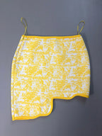 Strapless Asymmetric Two-Piece Mini Skirt Set | Windia