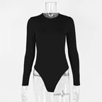 Women's Silk Bodysuit Long Sleeve Jumpsuit – Skinny Fit Romper