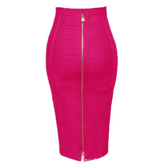 Damen Bleistiftrock mit hoher Taille und Stretch-Anteil