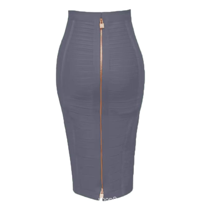 Damen Bleistiftrock mit hoher Taille und Stretch-Anteil