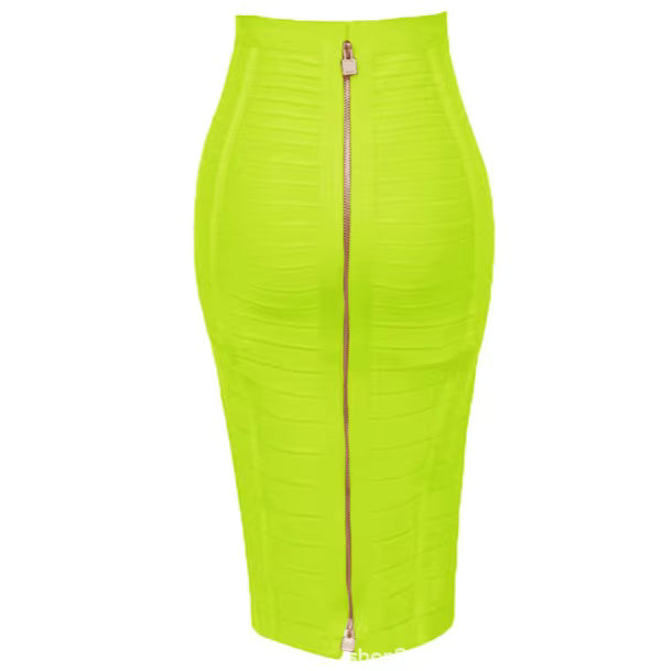 Damen Bleistiftrock mit hoher Taille und Stretch-Anteil