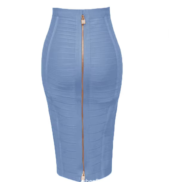 Damen Bleistiftrock mit hoher Taille und Stretch-Anteil