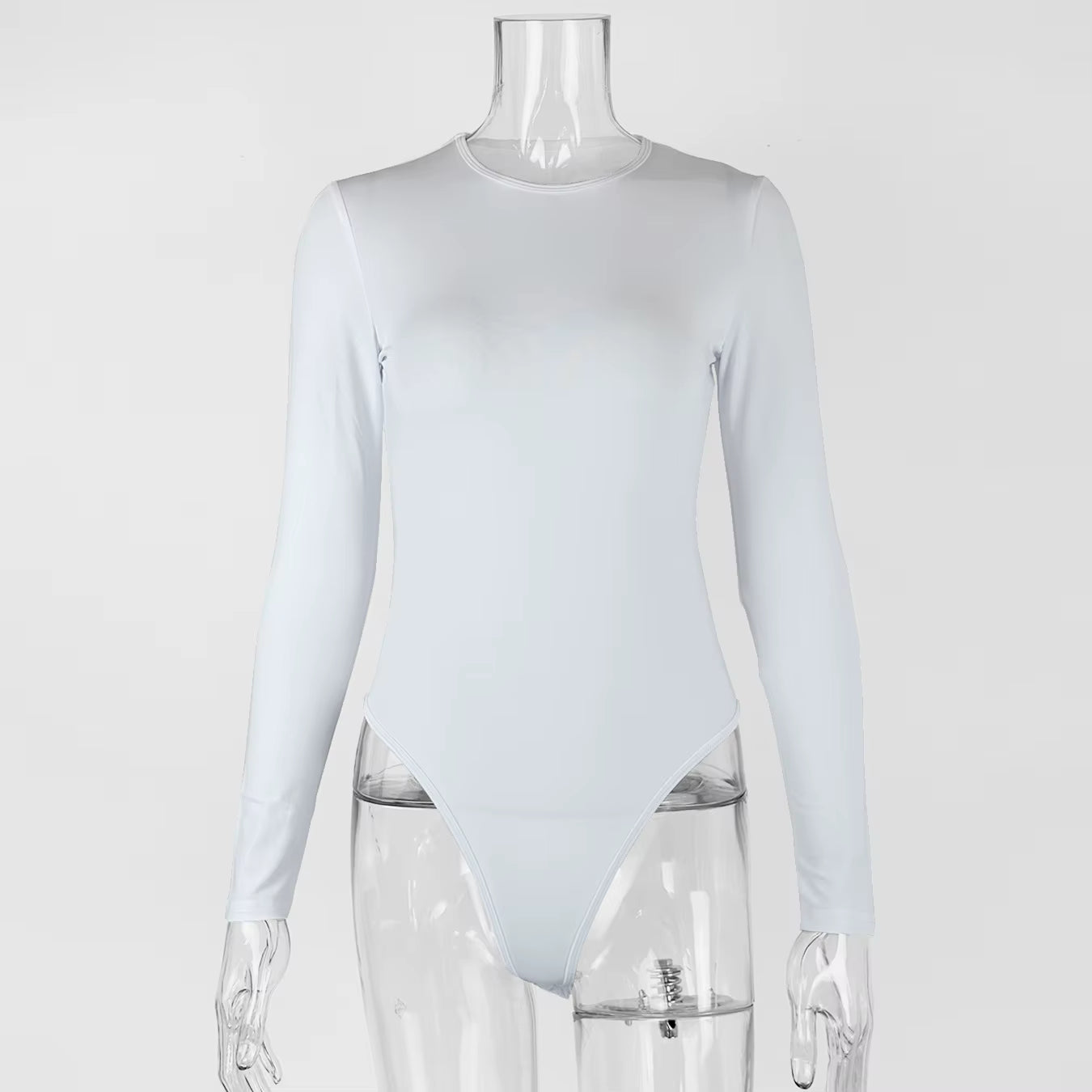 Women's Silk Bodysuit Long Sleeve Jumpsuit – Skinny Fit Romper