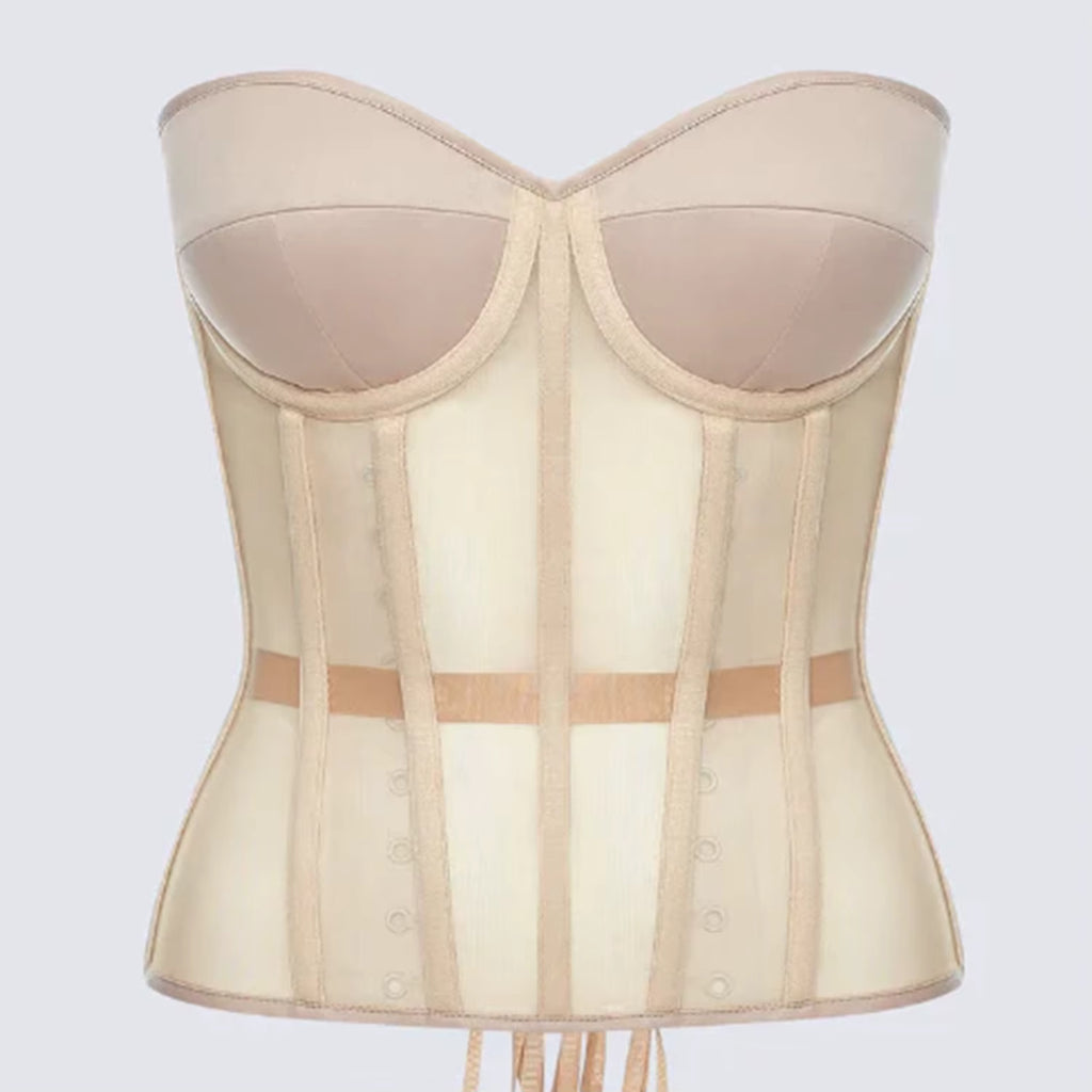 Women's Mesh Corset Top with Padded Cups | Windia