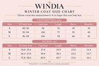 Women’s Winter Coat with Cashmere-Wool Collar |Size Chart| Windia