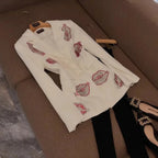 Crystal Rhinestone Blazer for Women – Single-Breasted Notched Collar Office Jacket White Windia