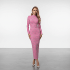 Hot Drilling Maxi Dress | Long Sleeve Party Dress for Women - Windia