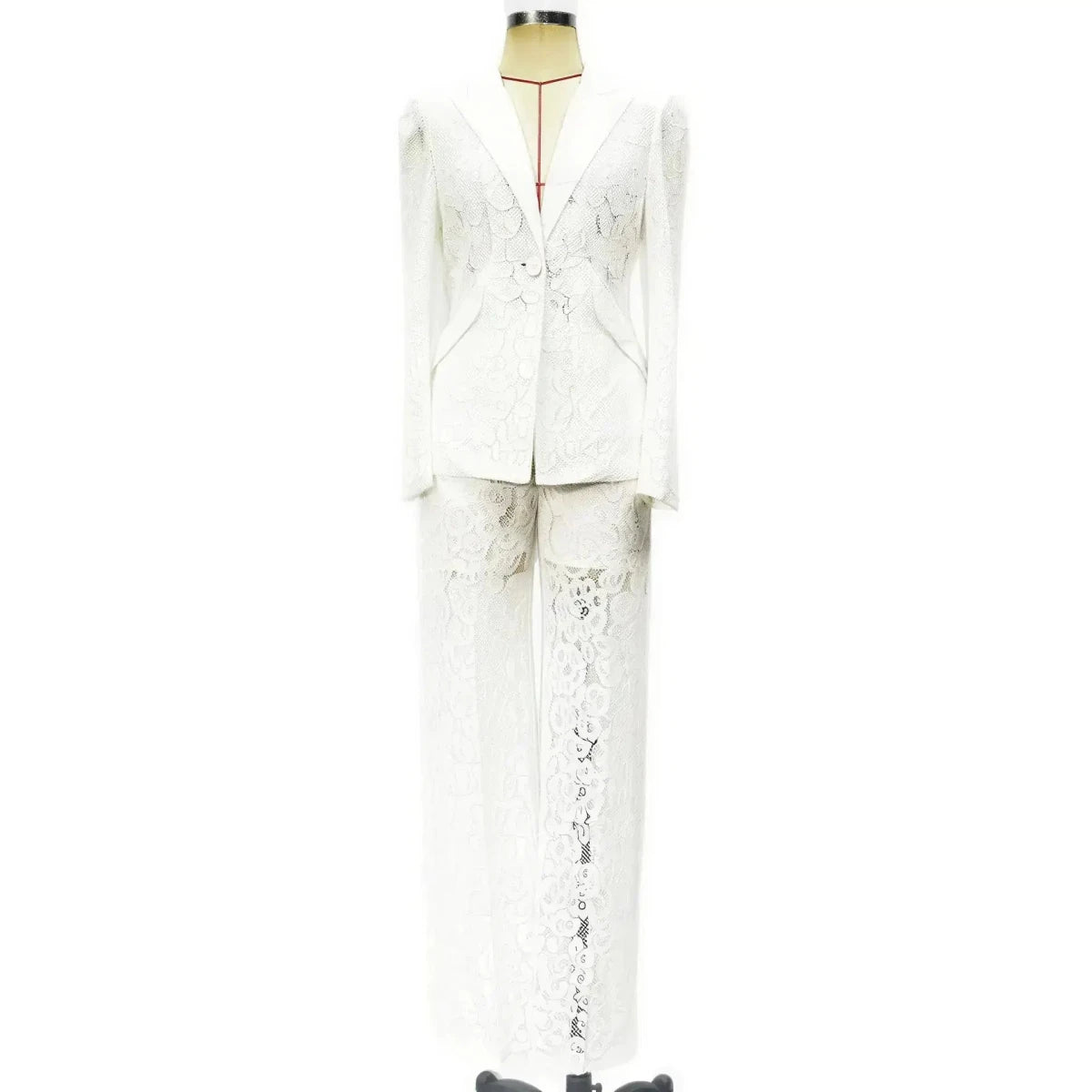 Lace Office Blazer & Pants Set – Women's 2-Piece Suit S Windia